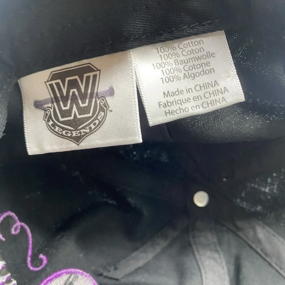 WWE Undertaker Hat Snapback Adult OSFA Black Purple Twill WWF Wrestling NWT
